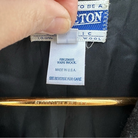 Vintage Pendleton Charcoal Wool Blazer Size 8 Double Breasted Academia Style - Picture 4 of 9